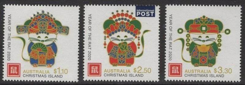 CHRISTMAS ISLAND 2020 YEAR OF THE RAT MNH 