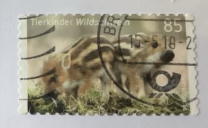 Germany 2017 Scott 2960 used - 85c, Juvenile Animals, Wildschwein, wild boar