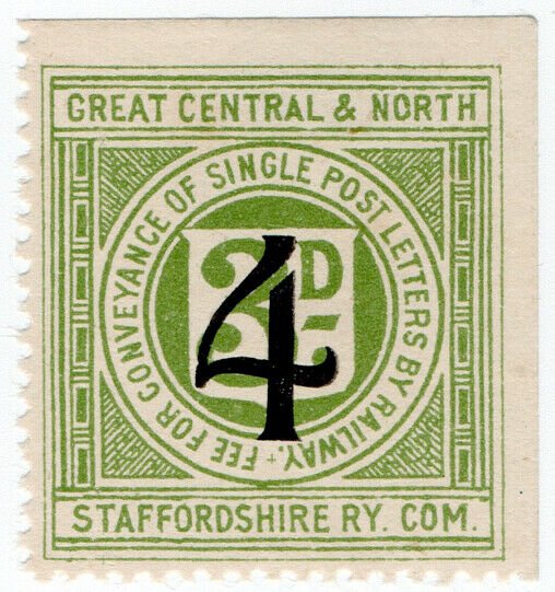 (I.B) Great Central & North Staffordshire Railway : Letter 4d on 3d OP 