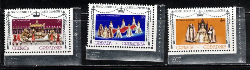GRENADA GRENADINES - Scott # 213-5 MNH - QEII Silver Jubilee 2