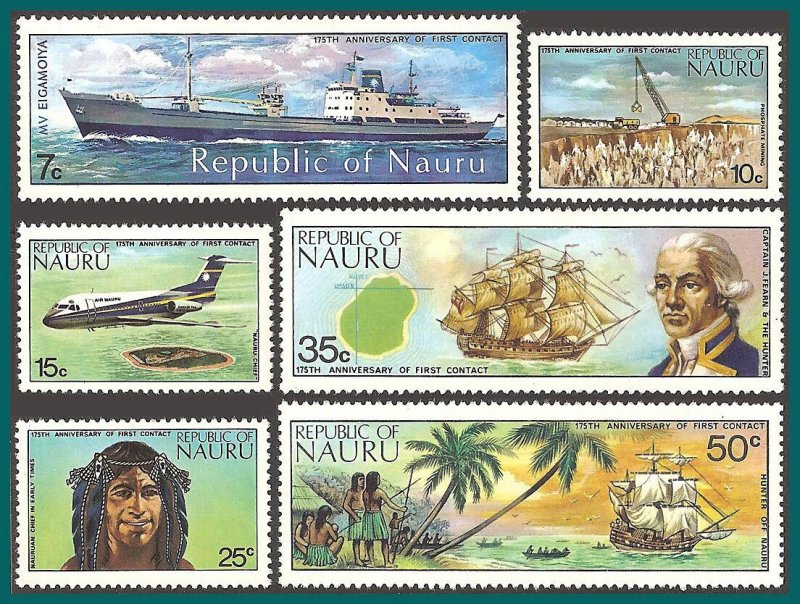 Nauru 1974 First Contact, MNH  #108-113,SG116-SG121