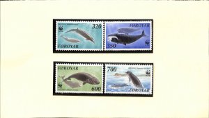 Faroe Islands WWF World Wild Fund for Nature MNH stamps whales