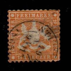 Wurttemberg #40  Used  Scott $400.00