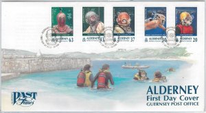 57260 - GB: ALDERNEY - POSTAL HISTORY: FDC cover 1998 - DIVING boats ships