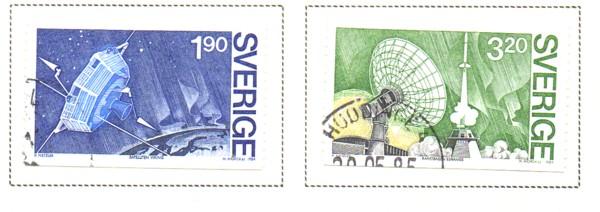 Sweden Sc  1514-5 1984 Viking Satelite stamp set used