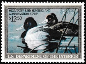U.S. Scott #RW56, Duck Stamp, 1989, $12.50, PSE Cert., XF 90, Mint, OGnh