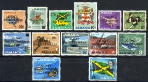 Jamaica Sc# 279-291 MH 1969 overprint Decimal Currency
