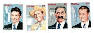 Guyana 1996 - Marconi Entertainers Music - Set Of 4 Stamps - Scott #3074-7 - MNH