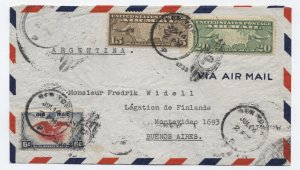 1939 New York to Argentina airmail cover C8, C8, etc [y8506]