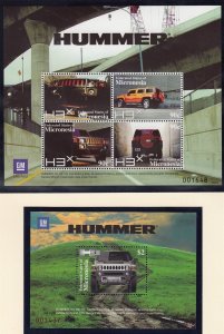 MICRONESIA Sc 768-9 NH MINISHEET+S/S OF 2008 - CARS - HUMMER - (JO23)