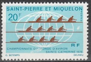 St Pierre & Miq #399  F-VF Unused  CV $18.00  (A9625)