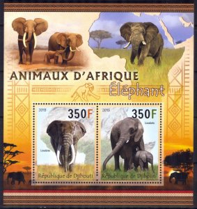 Djibouti 2013 Elephants Sheet MNH