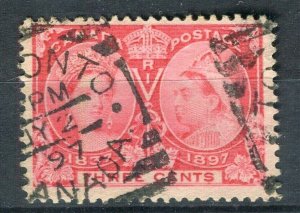 CANADA; 1897 early classic QV Jubilee issue fine used 3c. value Postmark