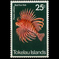 TOKELAU 1975 - Scott# 48 Fish 25c NH