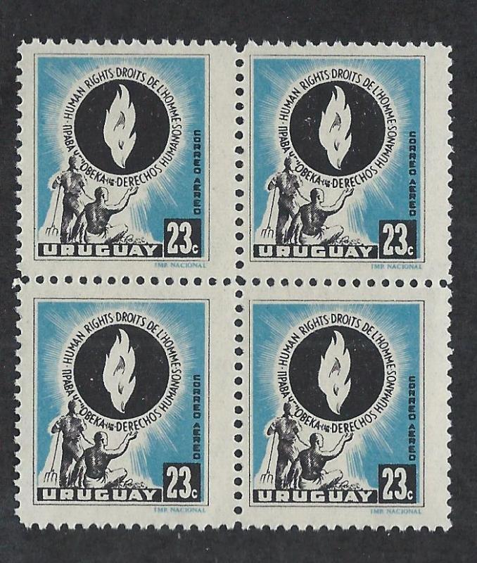 URUGUAY SC# C179 B/4 FVF/OG 1958