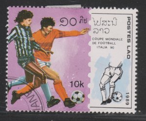 Laos 902 World Cup Soccer 1990