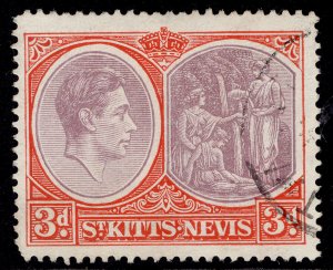 ST KITTS-NEVIS GVI SG73d, 3d purple & bright scarlet, FINE USED. Cat £19.