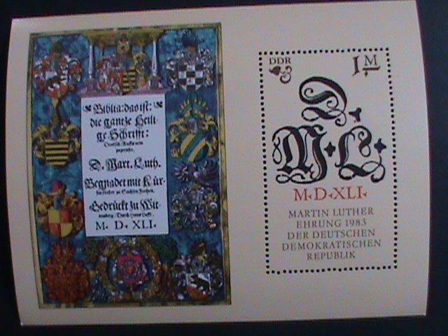 ​GERMANY DDR STAMP-1983-SC#2378- MARTIN LUTHER BIBLES  -MNH S/S SHEET VF