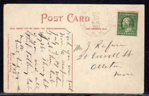 US Hillsboro Center NH DPO 1910 On Iron Bridge Card b55