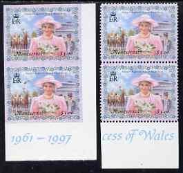 Montserrat 1998 Diana Princess of Wales $3.00 imperf pair...