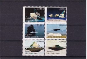 G020 Turkmenistan 1999 space mint block cinderella