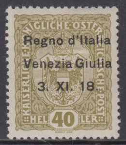 Italy - Venezia Giulia - Sass. 10 MH* cv 360$ signed SUPER CENTERED