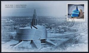 Canada 2771 on FDC - Museum for Human Rights, Architecture