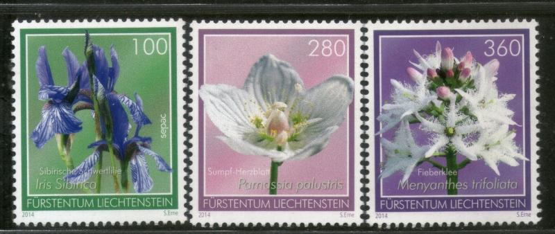 Liechtenstein 2014 Bog Flowers Plant Tree Flora 3v MNH # 4864