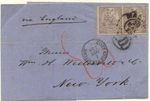 1875 SPAIN LETTER FROM MALAGA TO NEW YORK (ED.148)