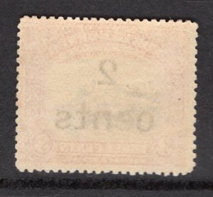 North Borneo 1916 2¢ on 3¢ - OG MNH - Sc# 160   (ref# 204323)