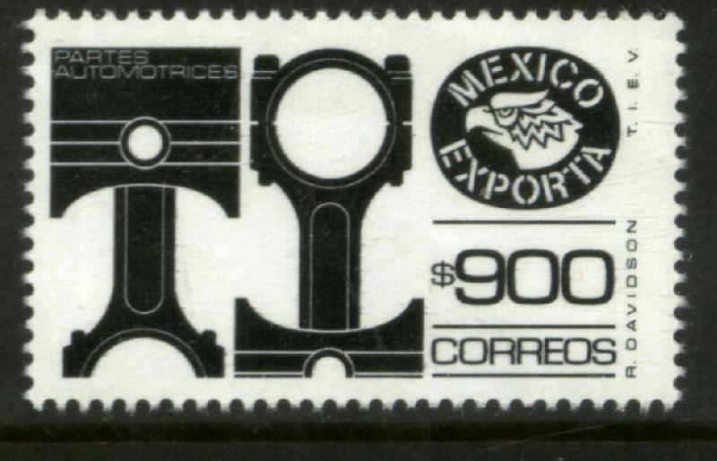 MEXICO Exporta 1500 $900P Pistons Fosfo Paper 10 MNH