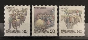 Liechtenstein 1989 #915-17, MNH, CV $1.95