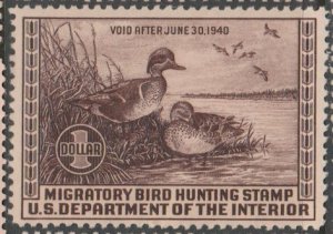 U.S. Scott Scott #RW6 Duck Stamp - Mint Single