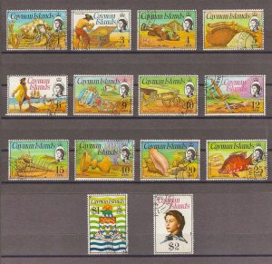 CAYMAN ISLANDS 1974 SG 346/59 USED Cat £42