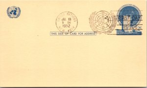 United Nations, New York, Worldwide First Day Cover, Government Postal Card