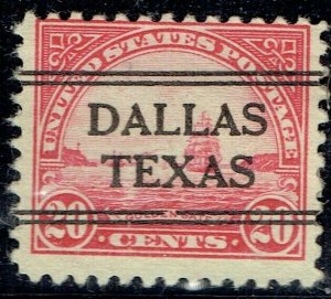 1922 20c GOLDEN GATE DLE precancel from DALLAS TEX (567-242) NORMAL! SEE NOTE