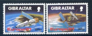 1991 Gibraltar Europe In Space Set SG649/650 Unmounted Mint