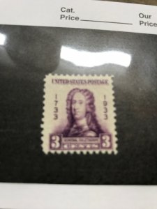 Scott #724 1932 3¢ William Penn, Quaker, MNH