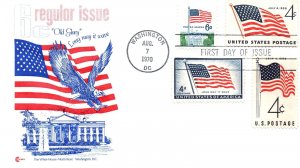 COMBINATION AMERICAN FLAG FIRST DAY OF ISSUE COVER CACHET BALD EAGLE FLAG 1970