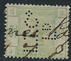 Great Britain 105 Used Perfin 1884 issue (ak3645)