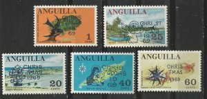 Anguilla # 78-82  Christmas overprints    (5) Mint NH