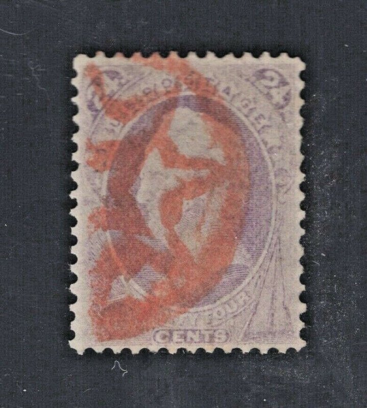 #153 Used Fancy Red Star New York Foreign Mail Cancel  (JH 6/3)