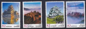 Japan - 2014 - Japanese Castles - Series #3 -Set 4 stamps used