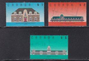 Canada # 1181-1183, High Value Definitive Stamps, Used, 1/2 Cat.