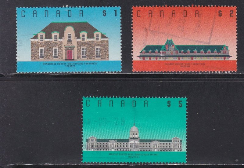 Canada # 1181-1183, High Value Definitive Stamps, Used, 1/2 Cat.