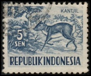 Indonesia 424 - Used - 5s Chevrotain (1956)