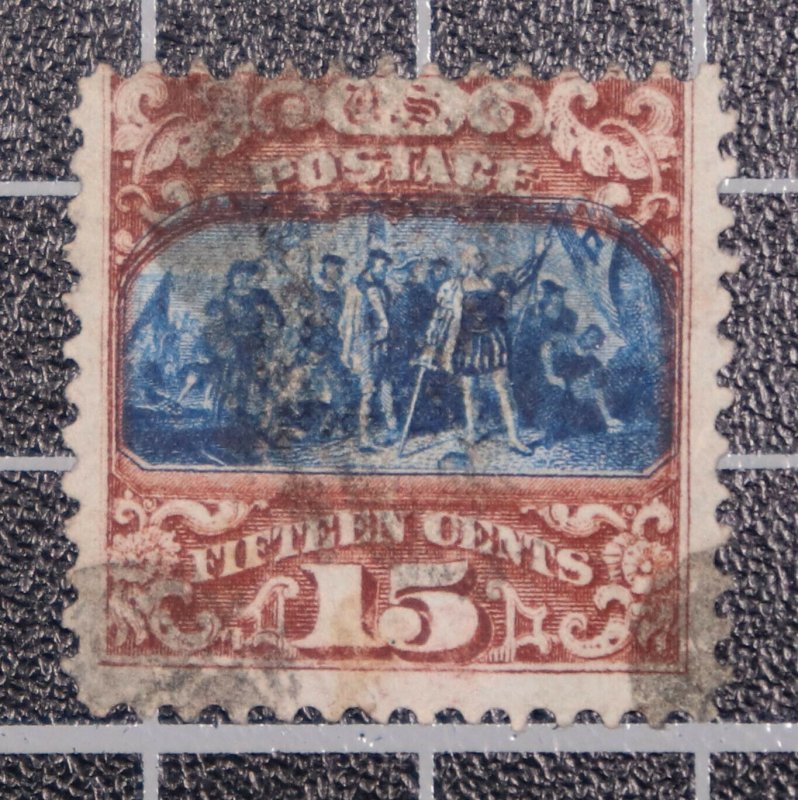 Scott 119 15 Cents Landing Of Columbus Used Nice Stamp SCV $190.00