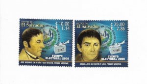 EL SALVADOR 2006 ELECTION DEMOCRACY POLITICS SET OF 2 VALUES MINT NH