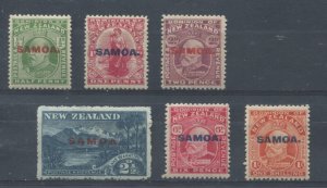 Samoa 1914 overprinted set mint og. hinged