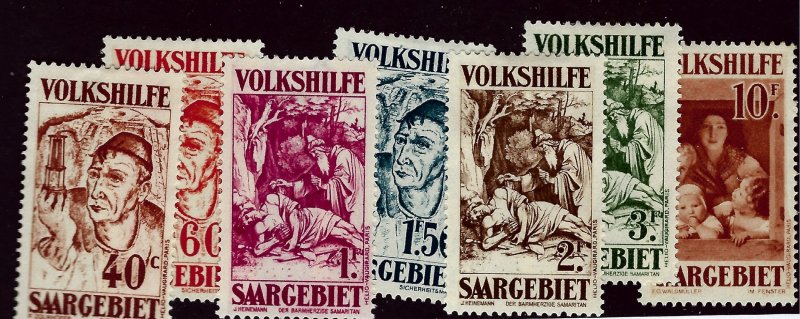 SAAR Volkshilfe SG#143-149 Mint VF SCV$275.00...Prices will be rising!!